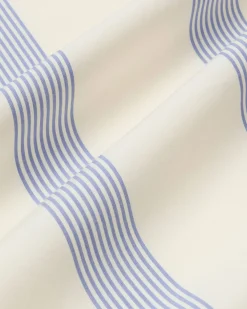 Bandana brodée à la main à rayures bleues Claude