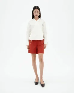Blouse blanche croisée Lenie