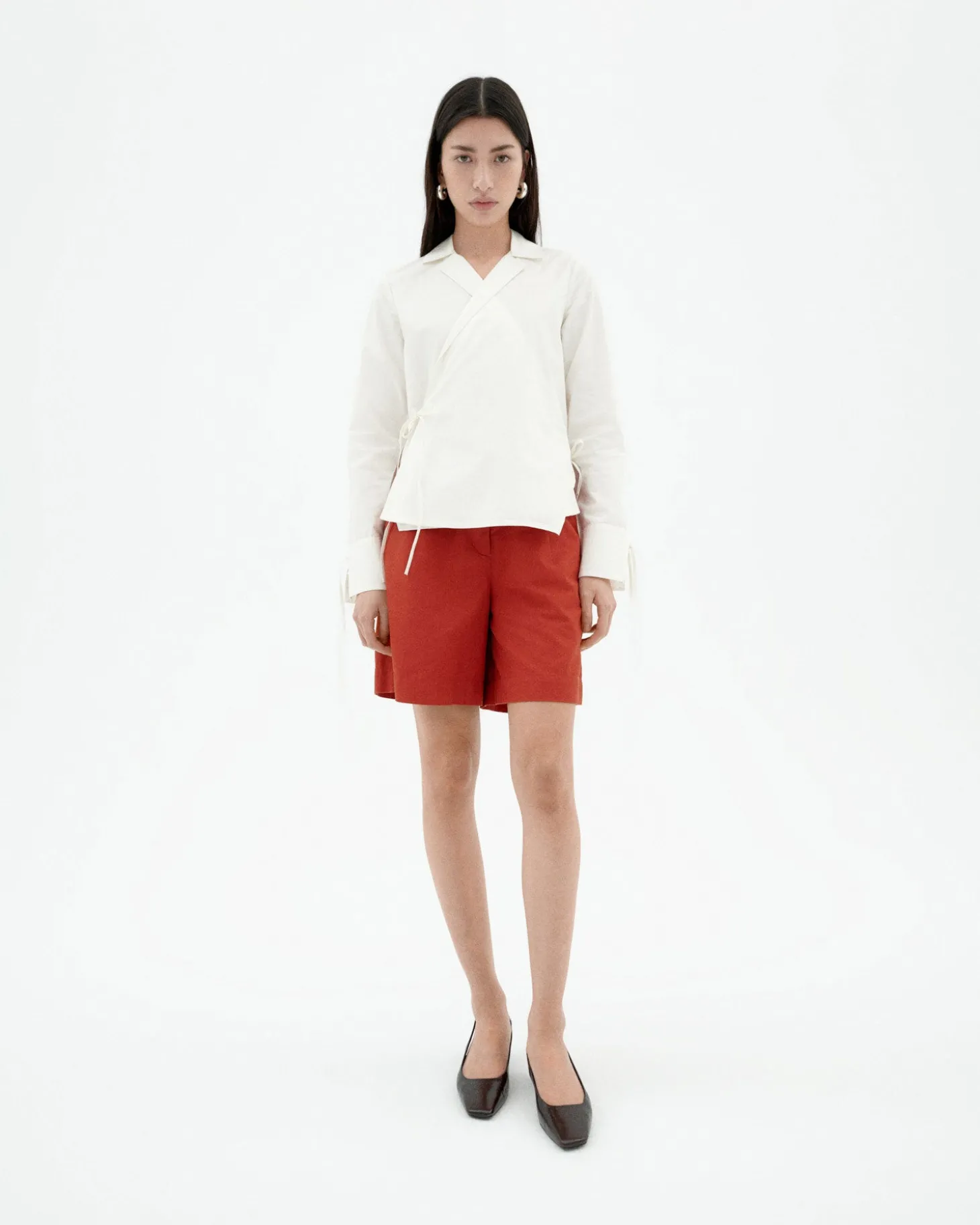 Blouse blanche croisée Lenie