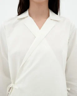 Blouse blanche croisée Lenie