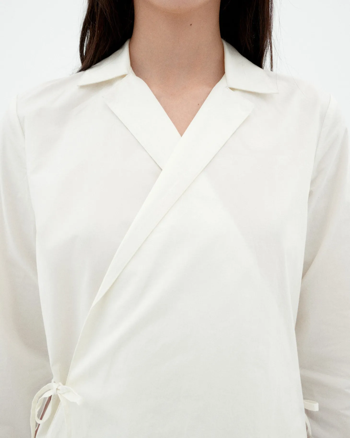 Blouse blanche croisée Lenie