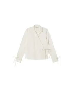 Blouse blanche croisée Lenie