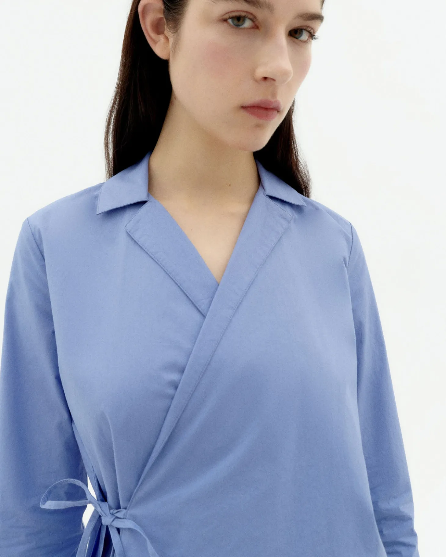 Blouse bleue croisé Lenie