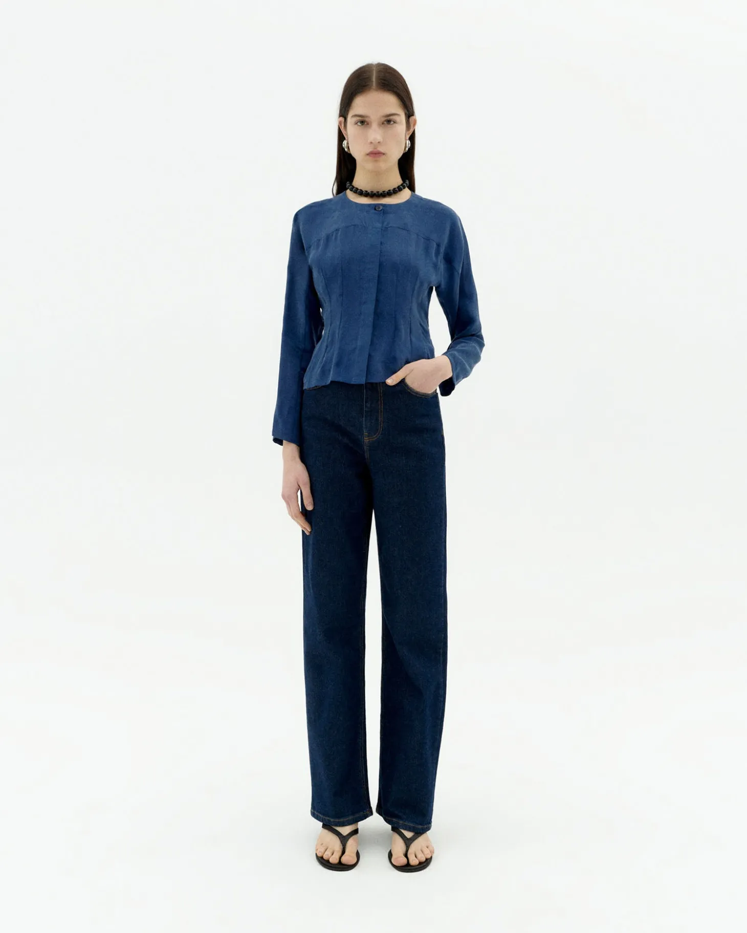 Blouse bleue Cupro Briana