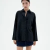 Blouse marine texturisée Marcelle