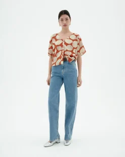 Blouse orange Ecovero leaf Libelula