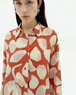 Blouse orange Ecovero leaf Ava