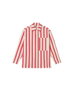 Blouse seersucker à rayures Marcelle