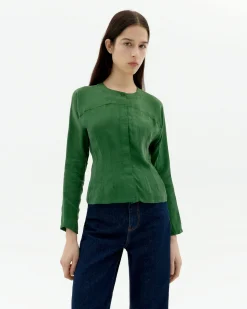 Blouse verte Cupro Briana