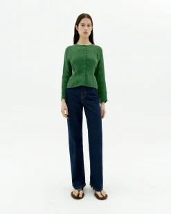 Blouse verte Cupro Briana