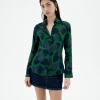 Blouse verte Ecovero leaf Katha