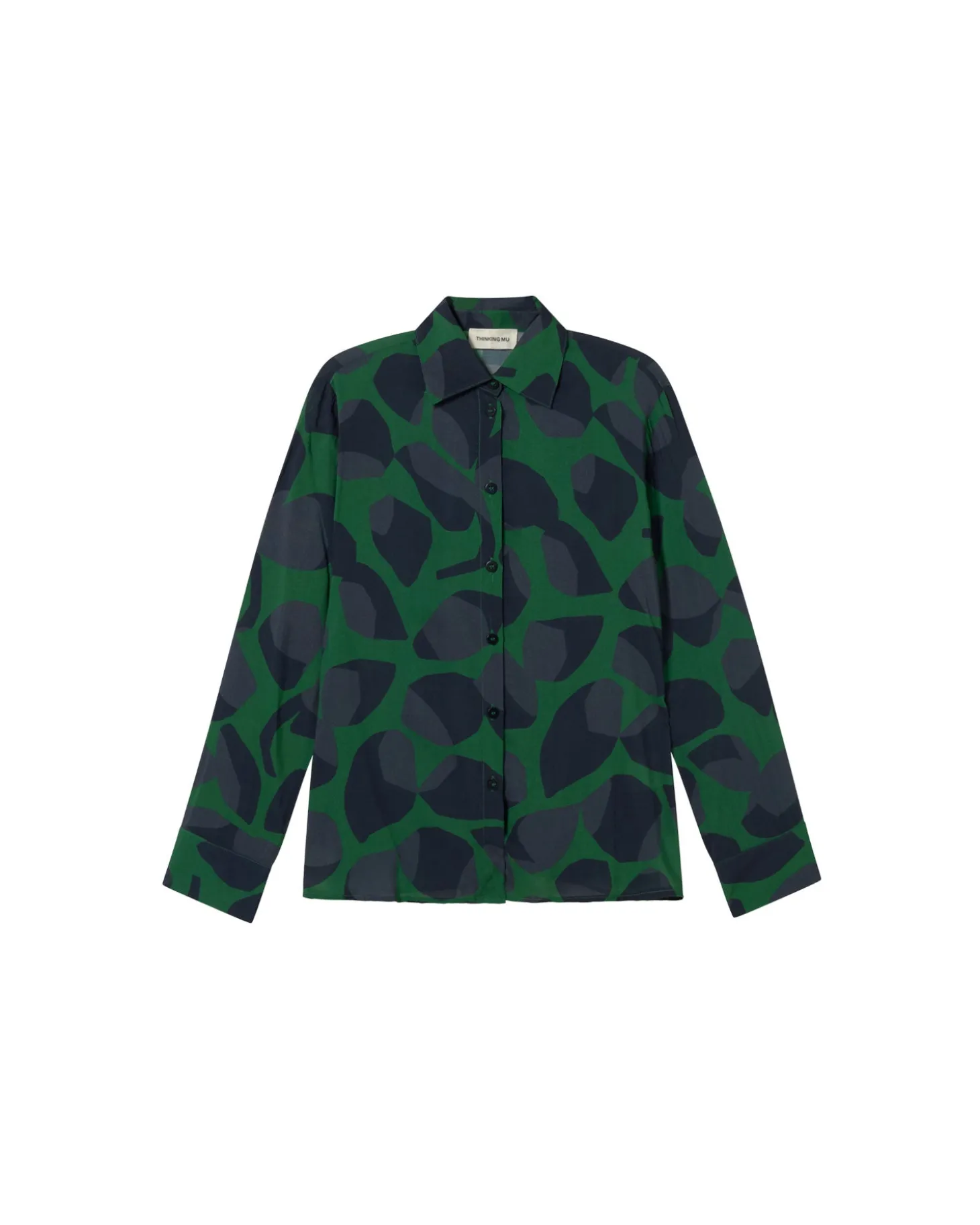 Blouse verte Ecovero leaf Katha
