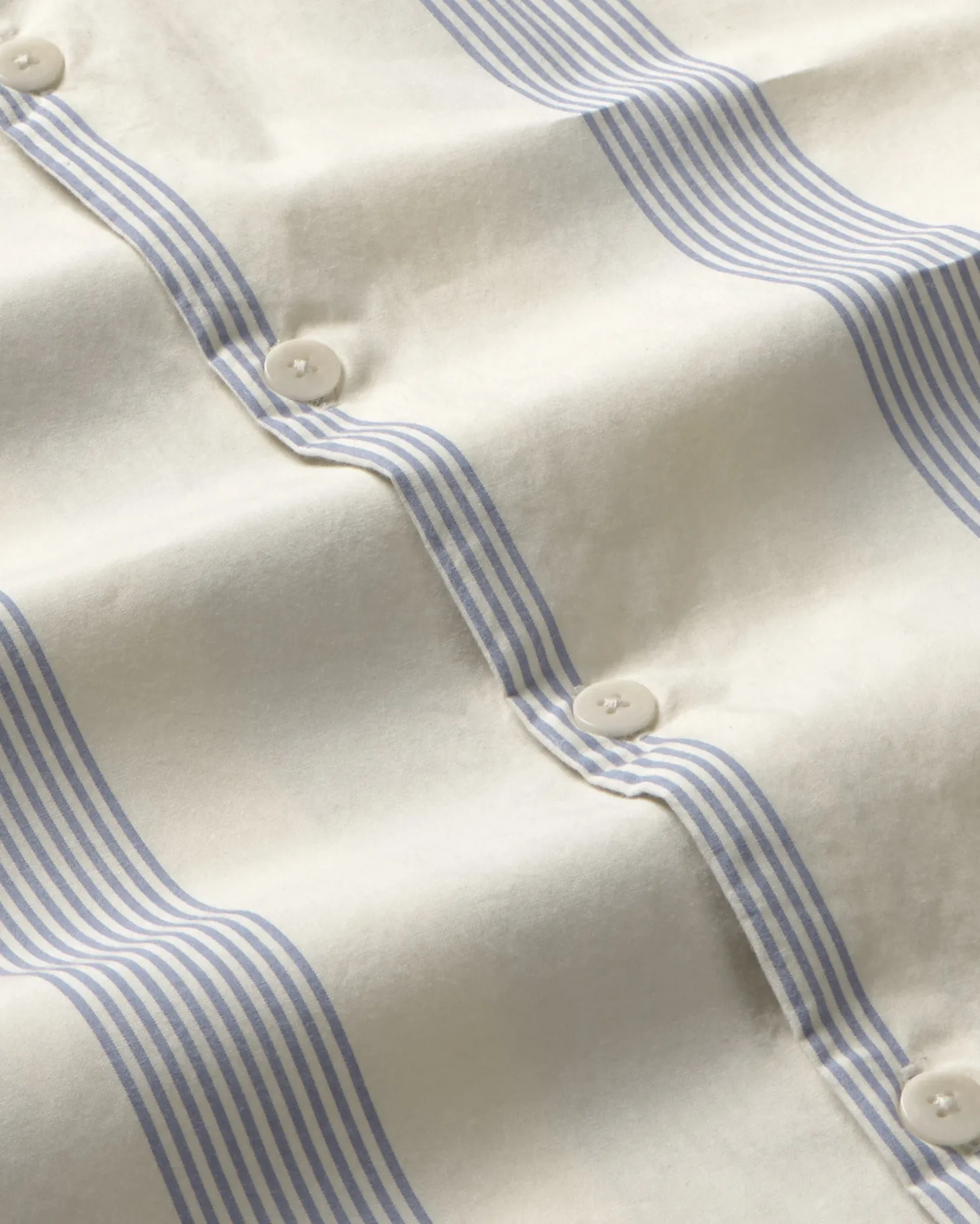 Chemise bleue à rayures poplin Tom