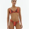 Haut de bikini à rayures firesand Tropea