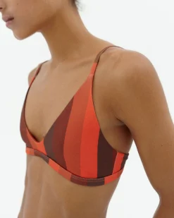 Haut de bikini à rayures firesand Tropea