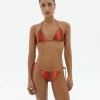 Haut de bikini réglable à rayures firesand Calabria