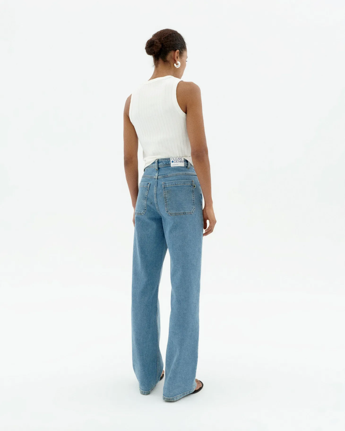 Jean bleu clair taille haute Theresa