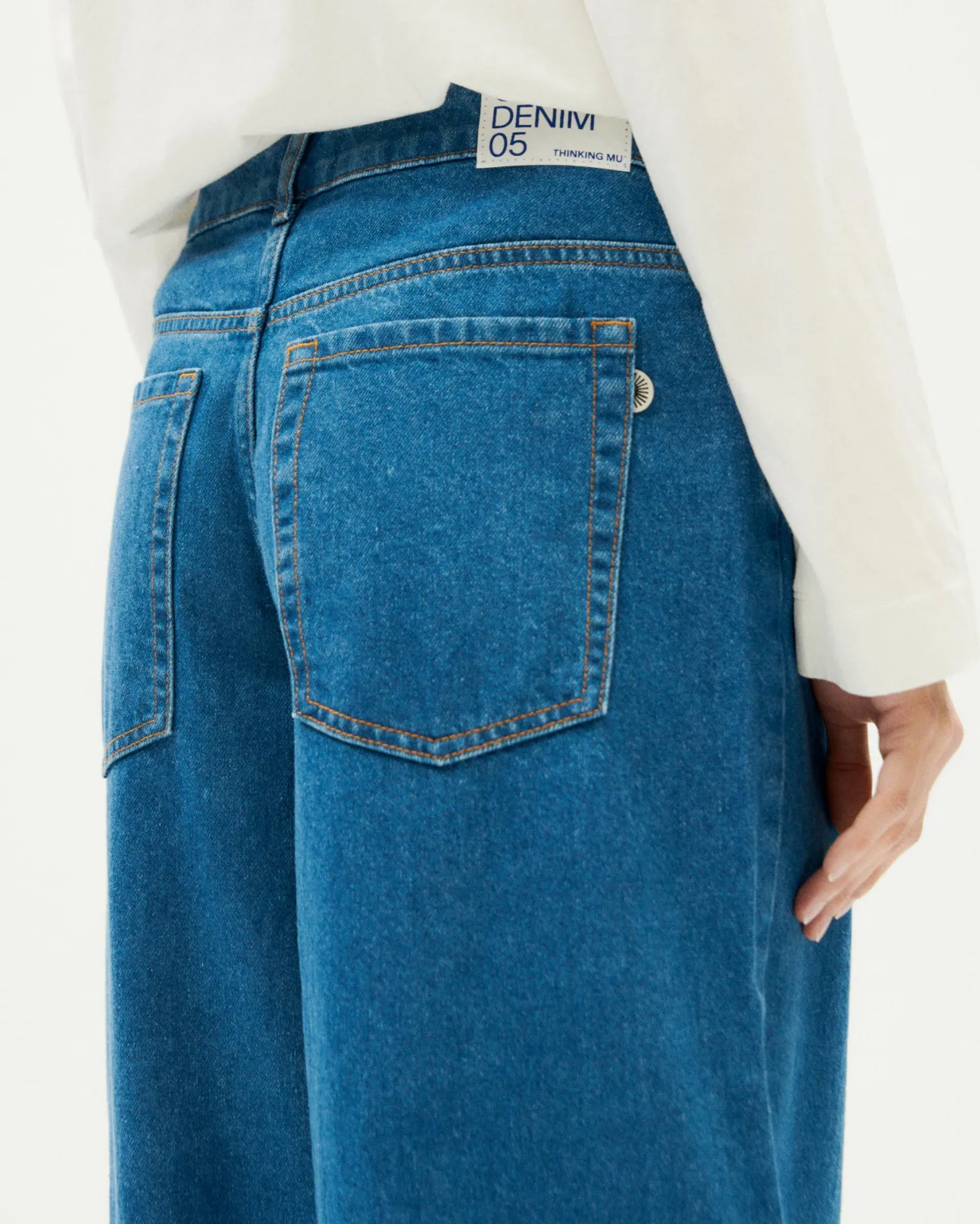 Jean bleu classique wide leg Hedda