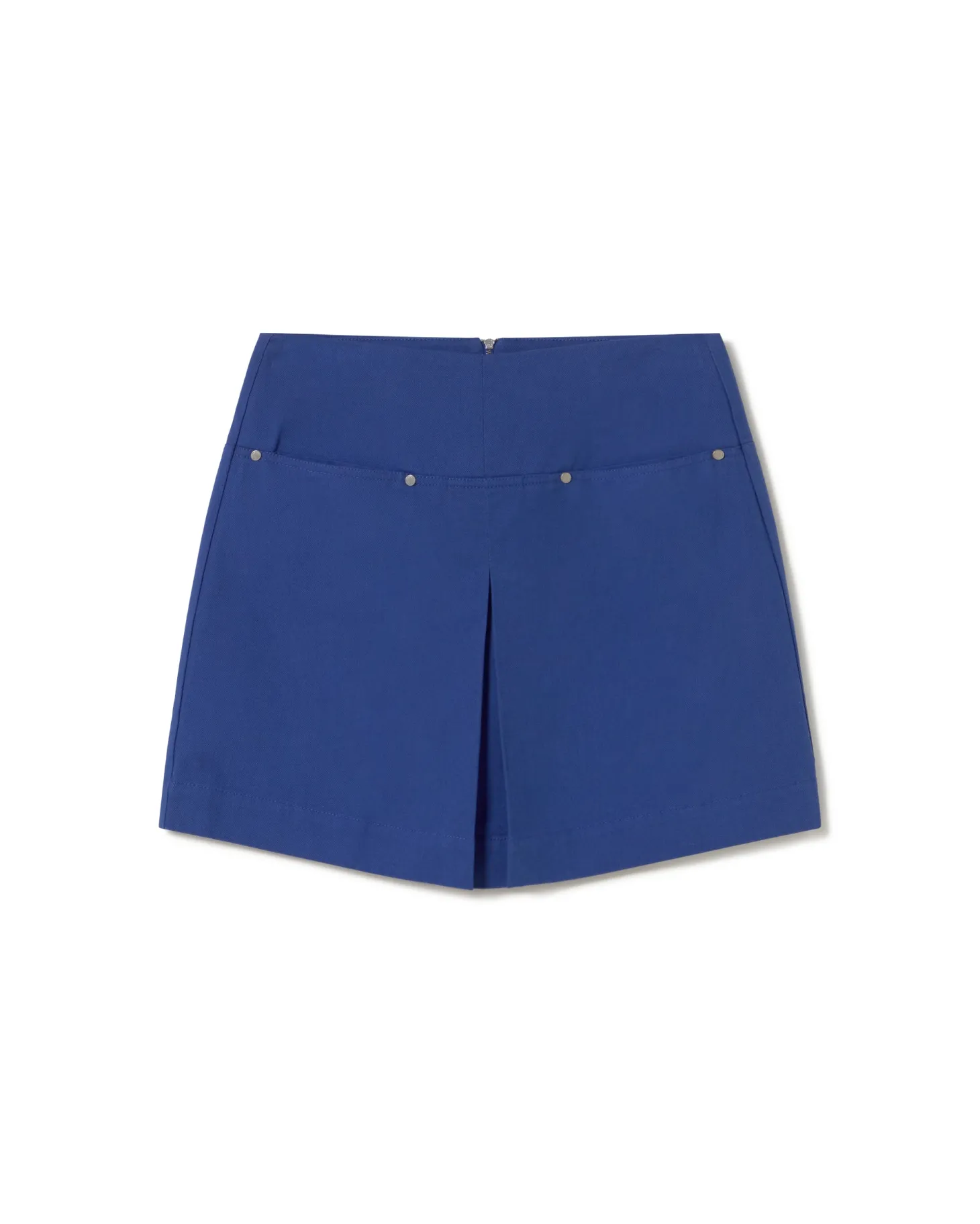 Mini jupe bleu plis Mabel