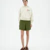 Mini jupe vert plis Mabel