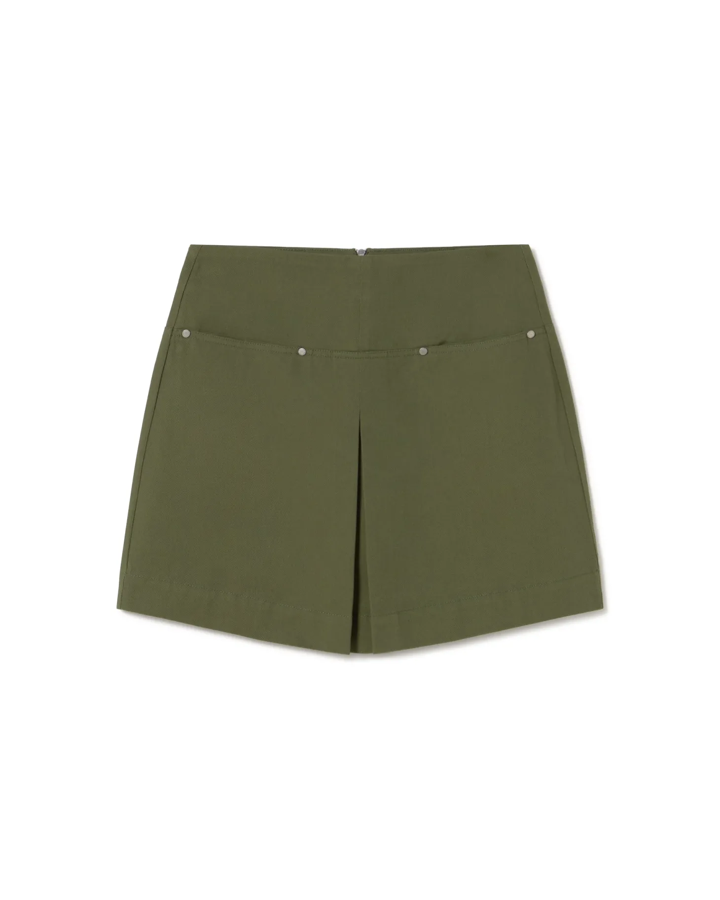 Mini jupe vert plis Mabel