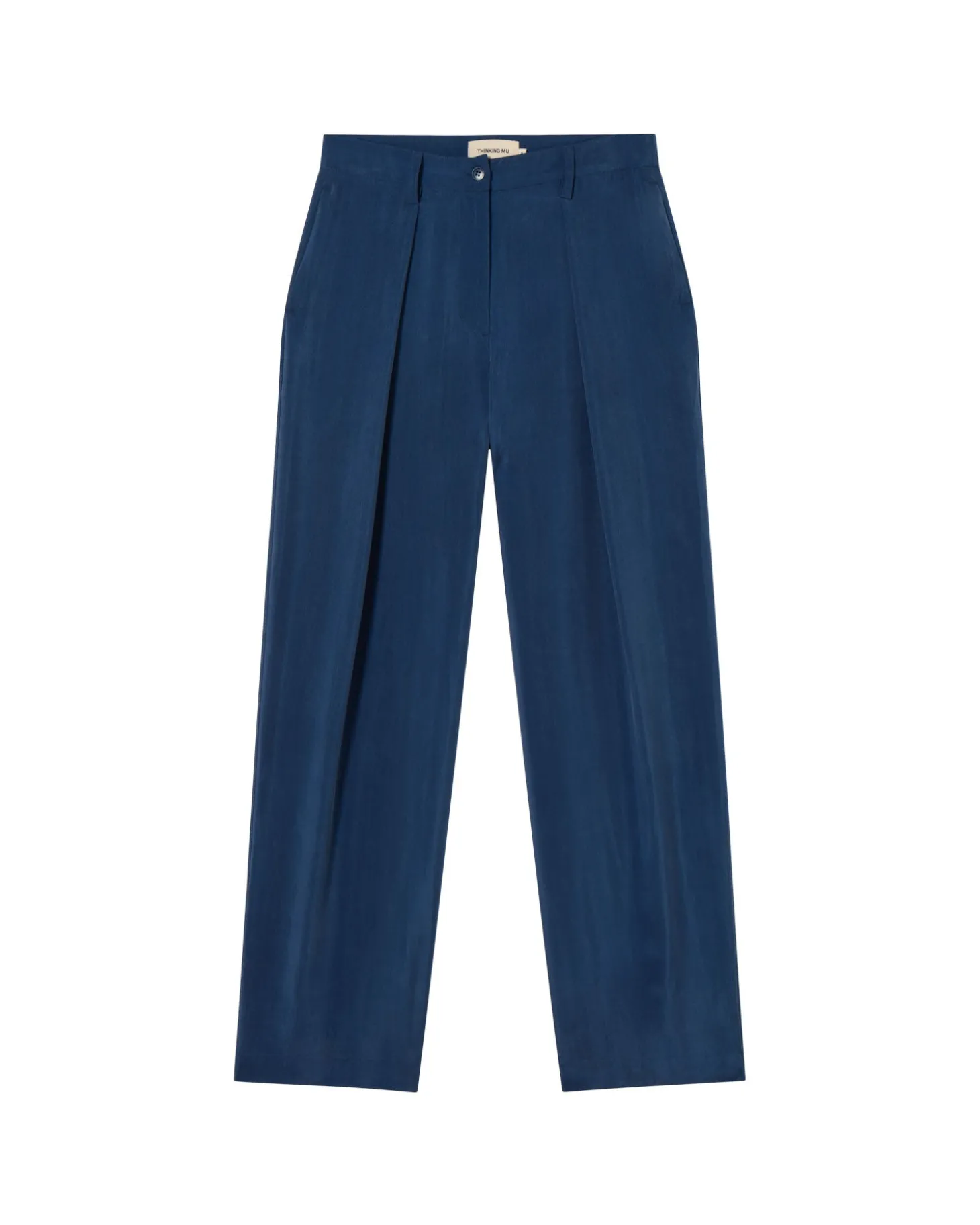 Pantalon bleu à plis décontractée Cupro Cirila