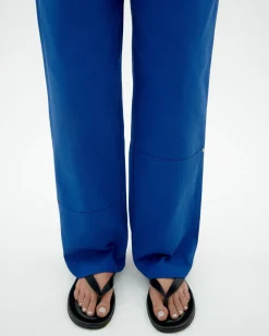 Pantalon bleu droit Perle