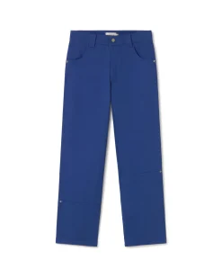 Pantalon bleu droit Perle