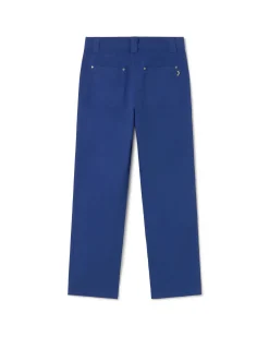Pantalon bleu droit Perle