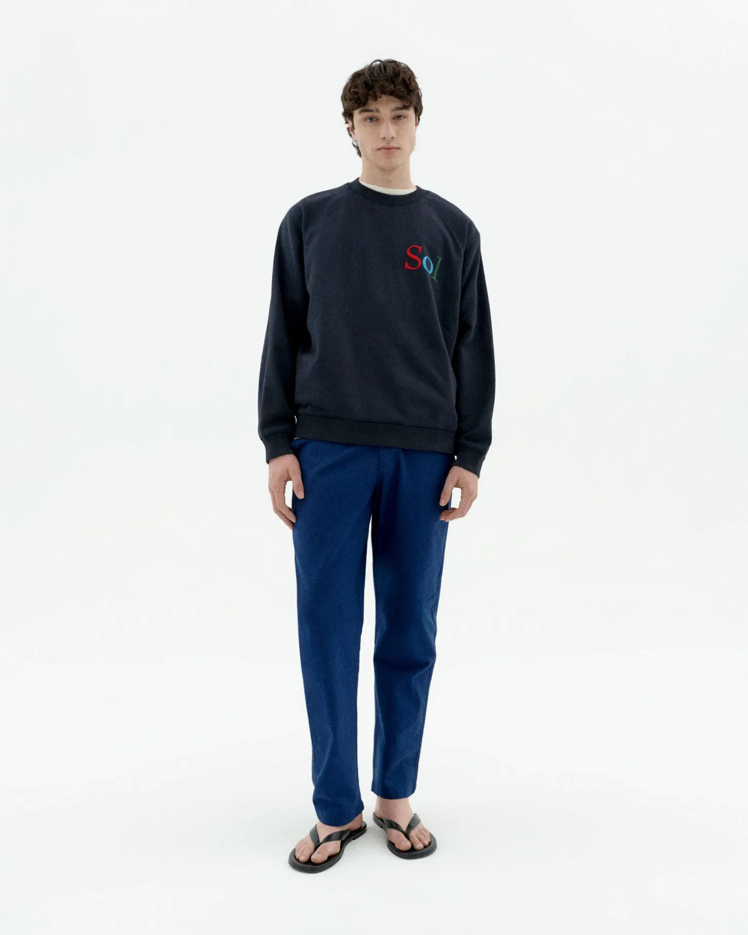 Pantalon bleu droit Travel Light