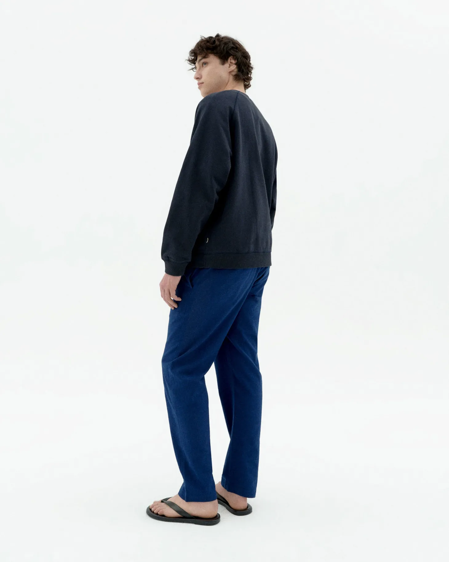 Pantalon bleu droit Travel Light