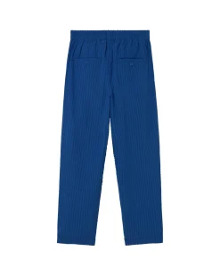 Pantalon bleu loose seersucker Luc
