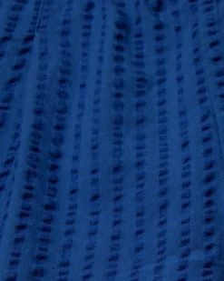 Pantalon bleu loose seersucker Luc