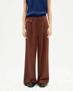 Pantalon marron wide leg low rise Pat