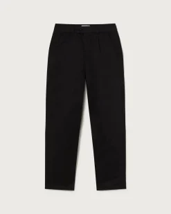 Pantalon noir à plis décontractée Wotan
