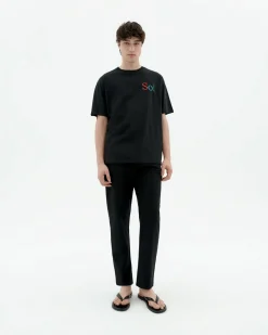 Pantalon noir droit Travel Light