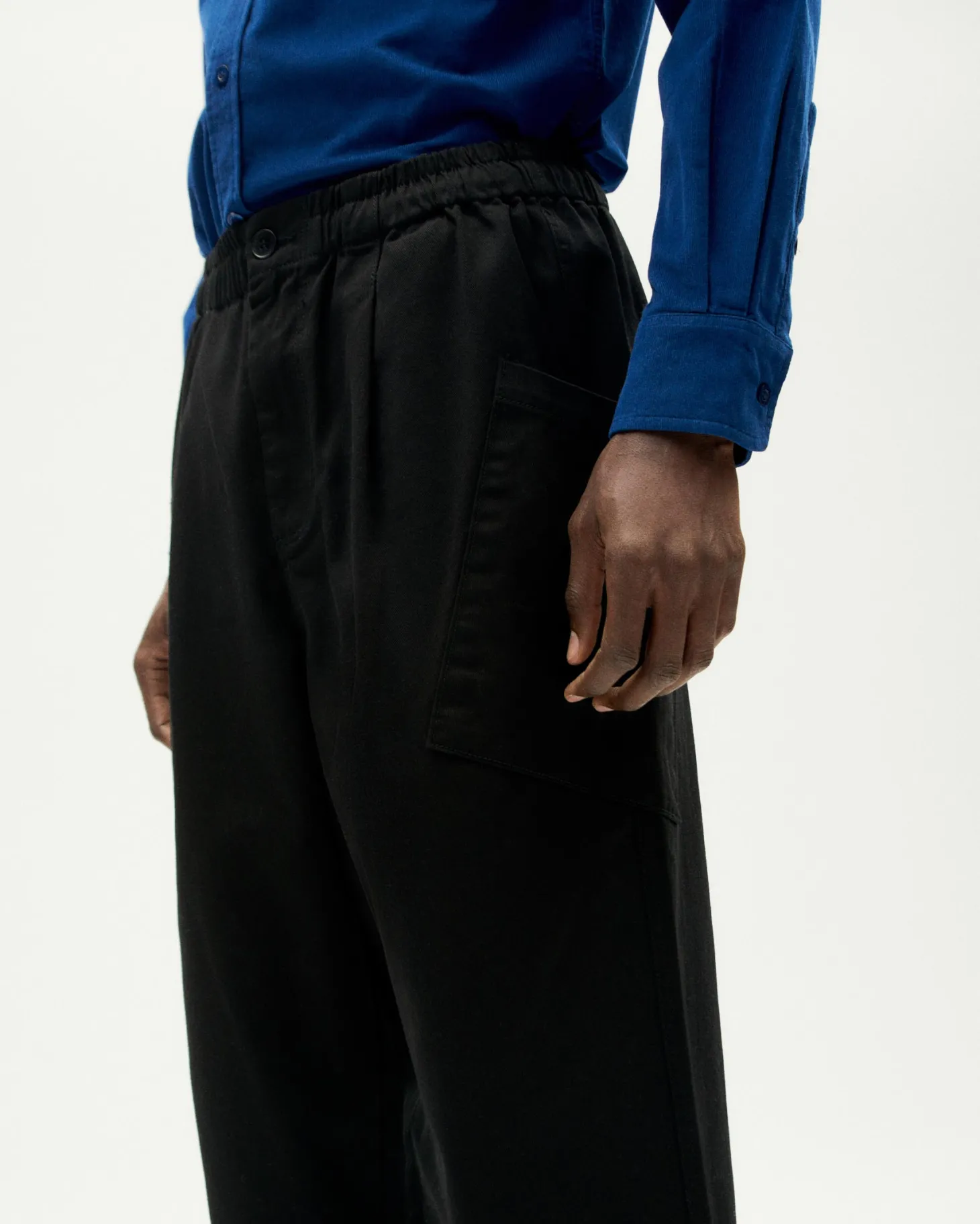 Pantalon noir relaxed cargo Max