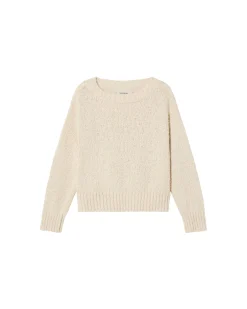 Pull blanc texturé Clara