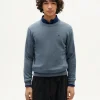 Pull tricoté bleu Orlando