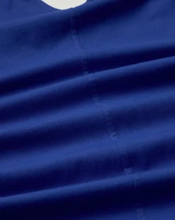 Robe longue bleue bretelles Sade