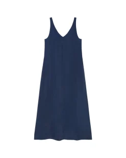 Robe longue bleue Cupro Sade