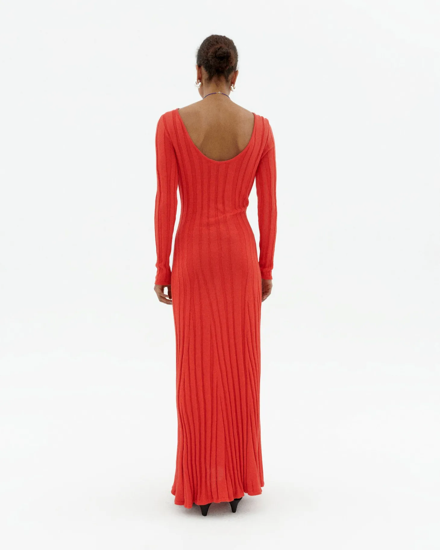 Robe longue en maille dos ouvert Riko