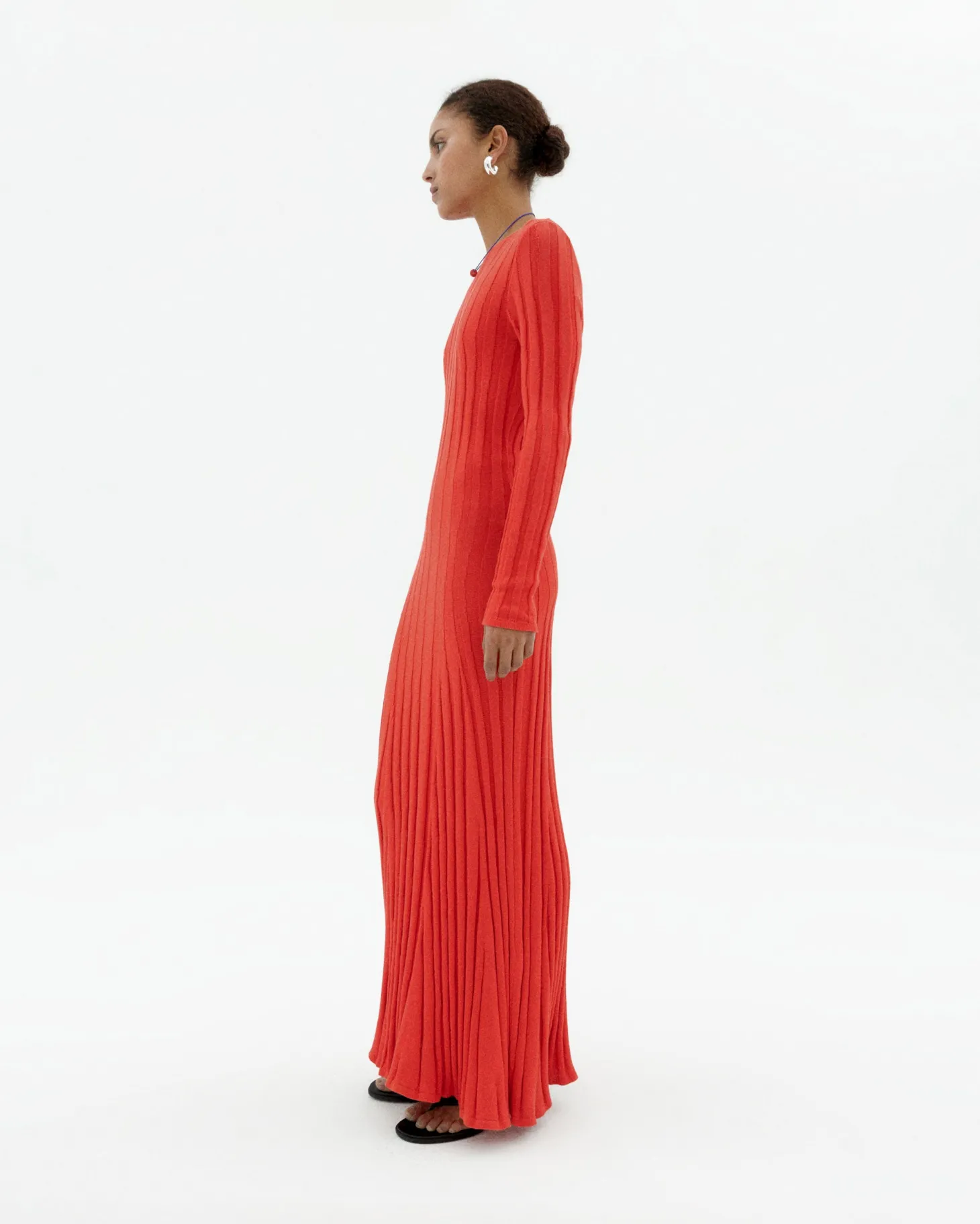 Robe longue en maille dos ouvert Riko