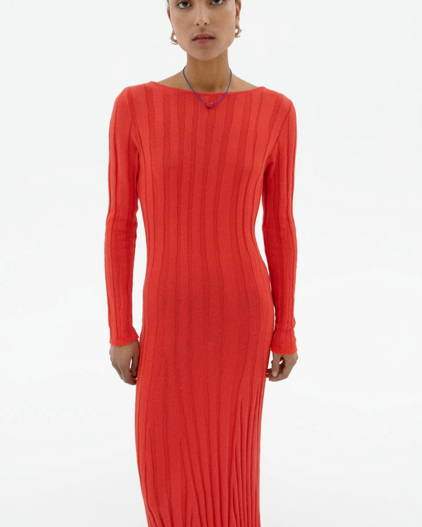 Robe longue en maille dos ouvert Riko