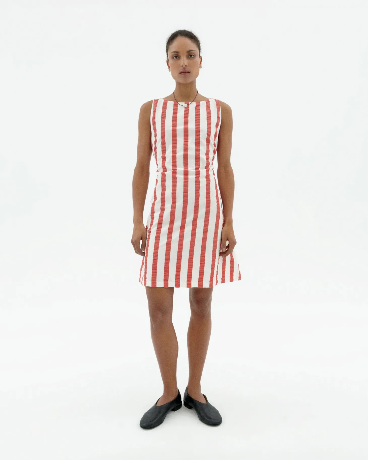 Robe seersucker à rayures nœud Cecile