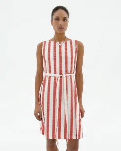 Robe seersucker à rayures nœud Cecile