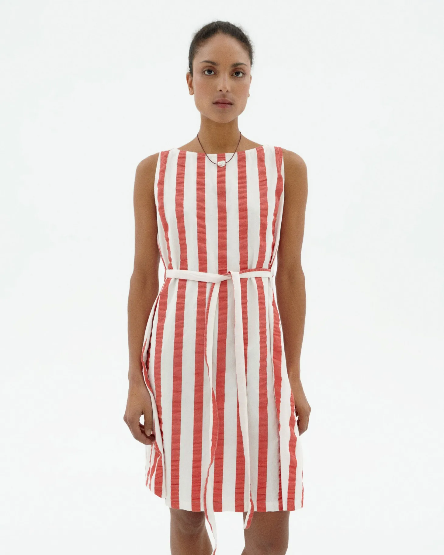 Robe seersucker à rayures nœud Cecile