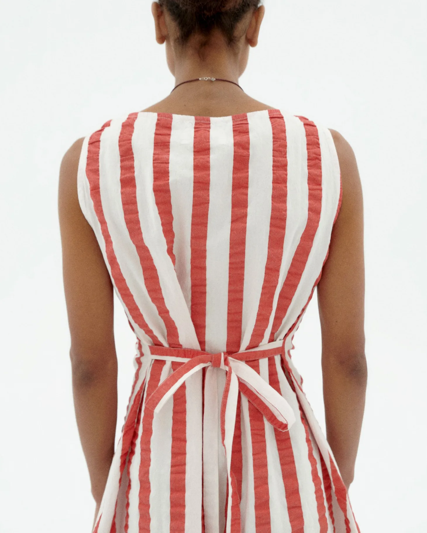 Robe seersucker à rayures nœud Cecile