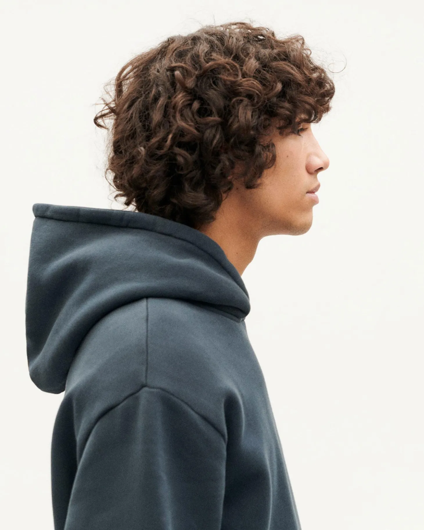 Sweat À Capuche graphite Simon soleil bleu au dos