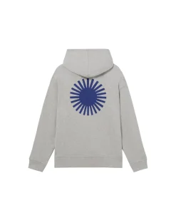 Sweat À Capuche gris Simon soleil gris au dos